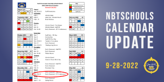 NBTSchools Calendar Update: 9 28 2022 North Brunswick Township Middle