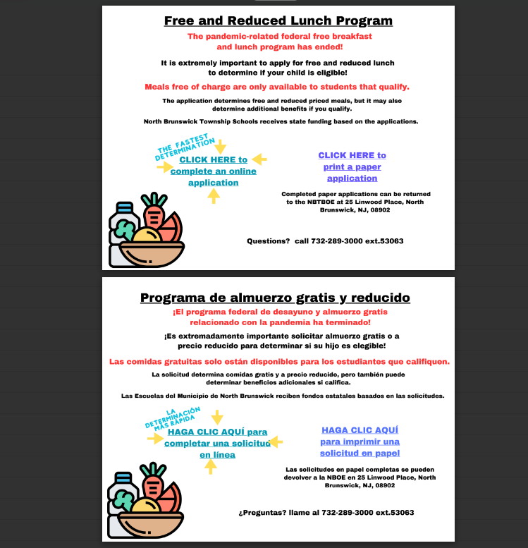 Free & Reduced  Lunch Info