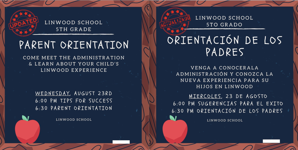 Linwood 5th Grade Parent Orientation