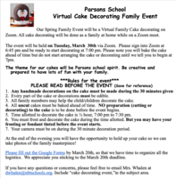Virtual Cake Decorating Family Event