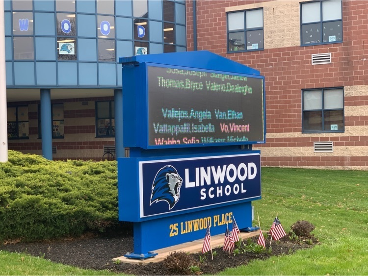 Linwood School’s Honor List for 2nd Trimester is on our Marquee. Over 190 6th grade students are on the Honor Roll!😀📝🔥📚