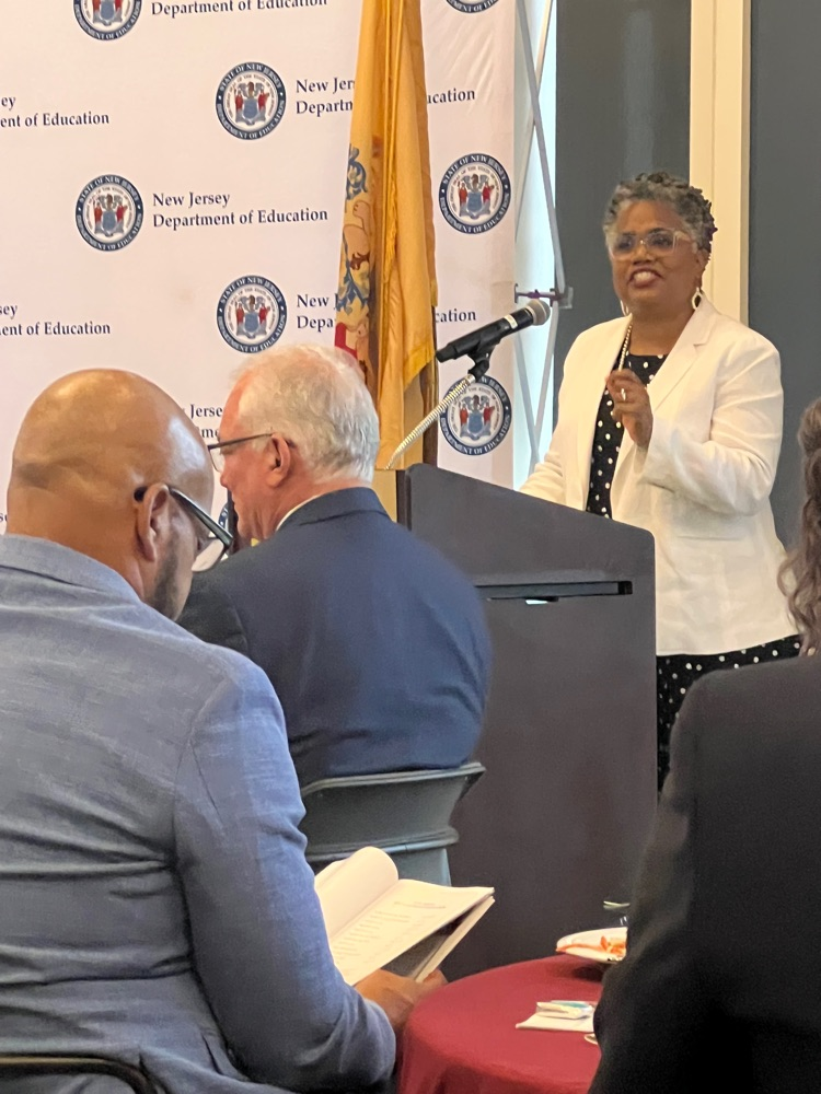 NJ Acting Commissioner Angelica Alan McMullin speaks at the County TOY ceremony