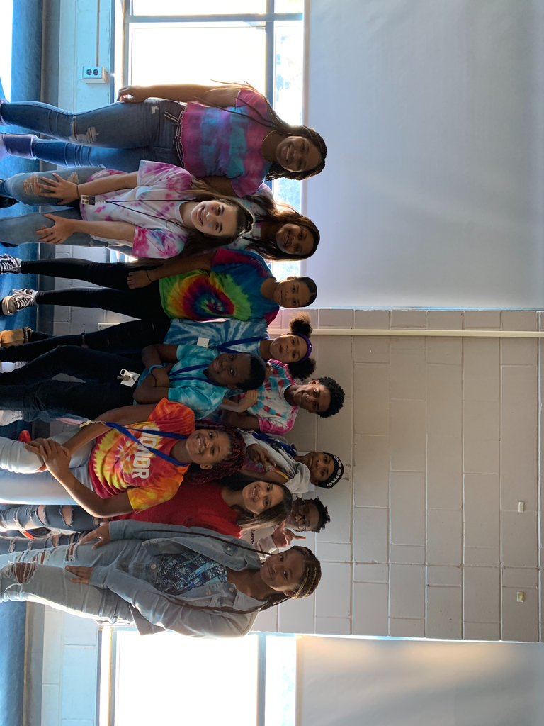 Students wearing tie-dye!