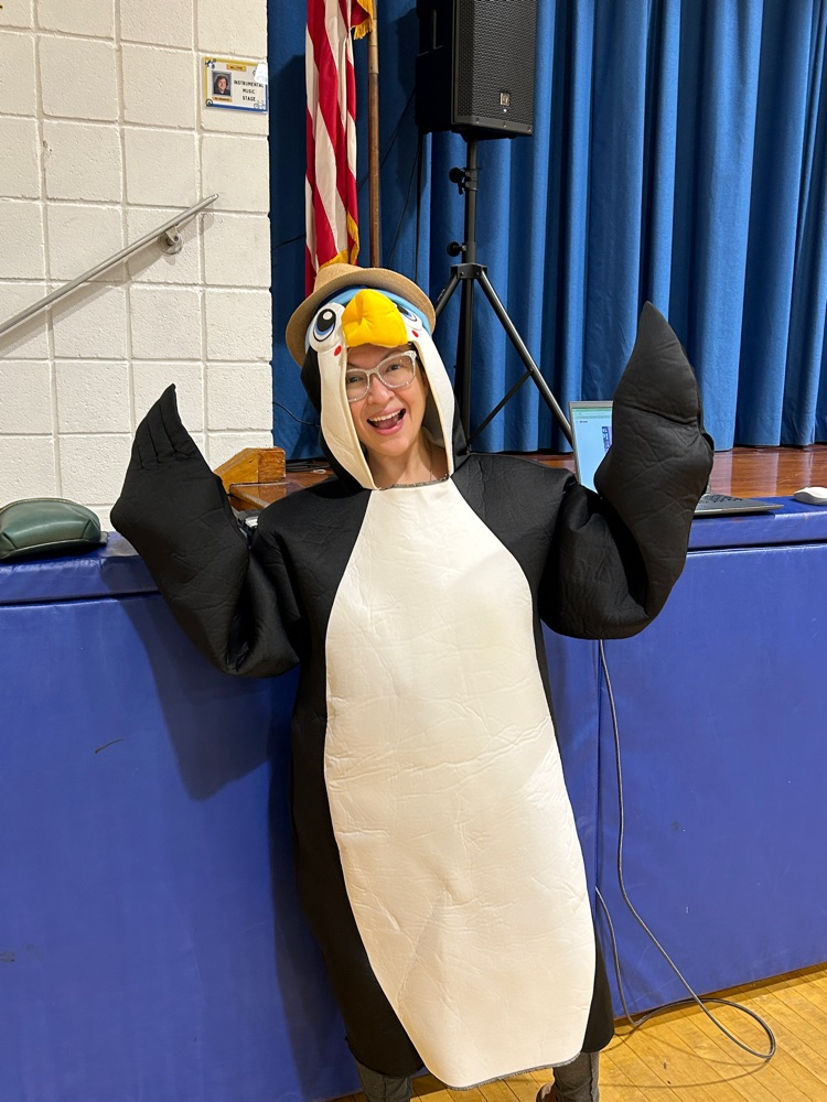 school penguin mascot 