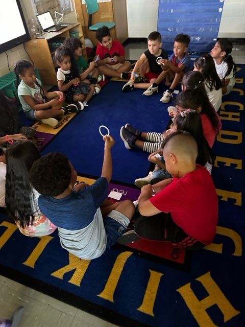 students working in class