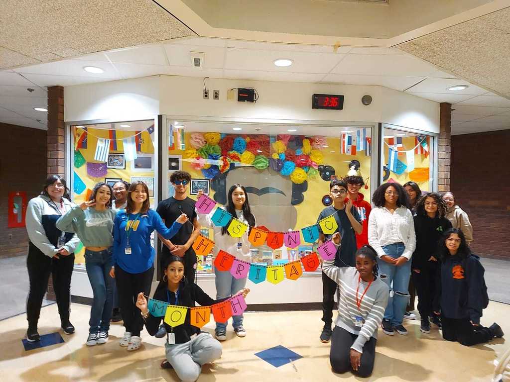 Students celebrating Hispanic Heritage Month